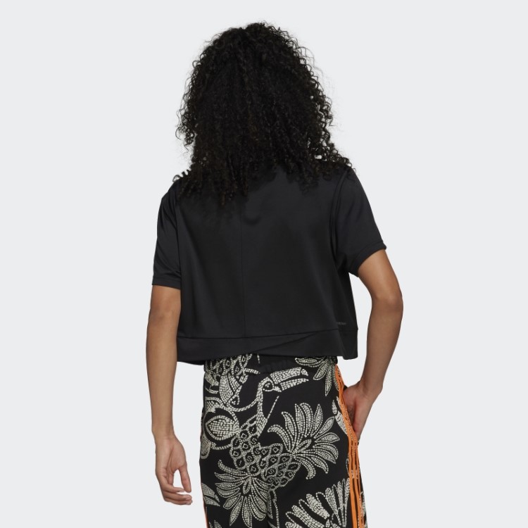 Camiseta Preta Adidas Aeroready Studio Folgada