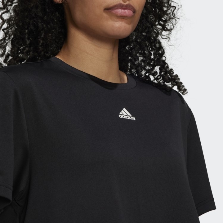 Camiseta Aeroready Studio Corte Solto Adidas Preta