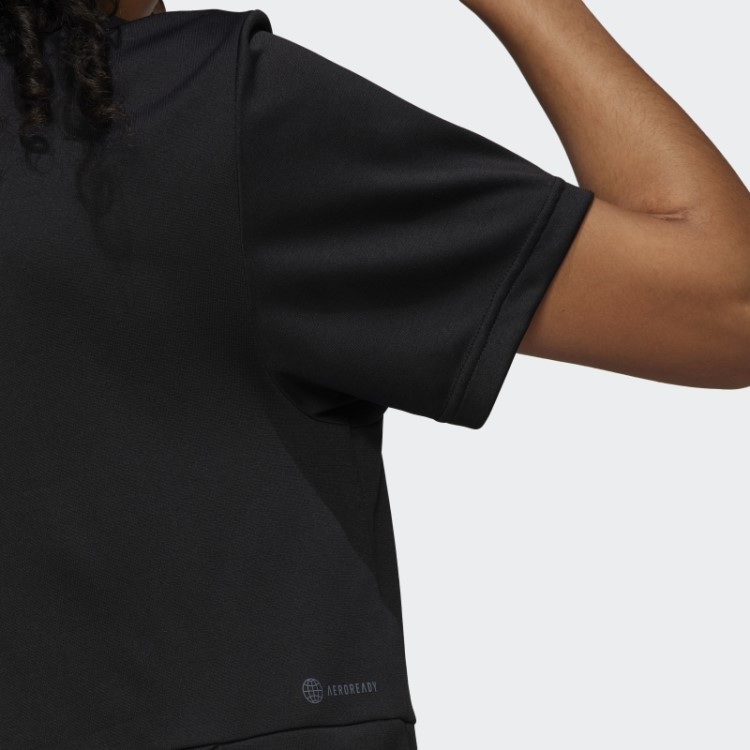Camiseta Aeroready Studio Corte Solto Adidas Preta