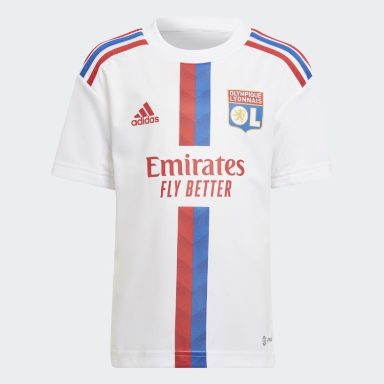 Branco Olympique Lyonnais 22/23 Home Mini Kit Adidas