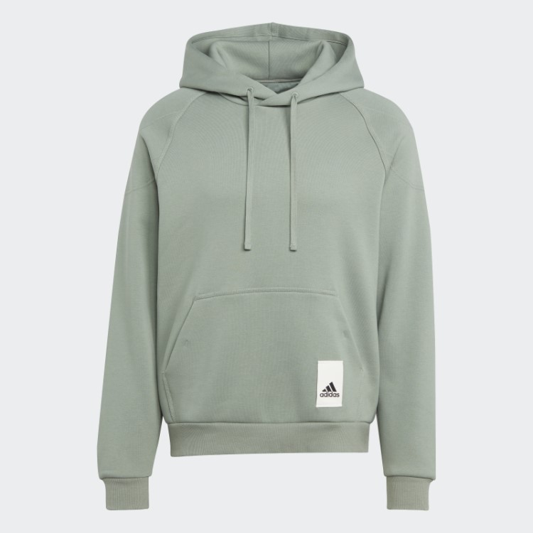 Moletom Com Capuz De Lã Verde Prata Adidas