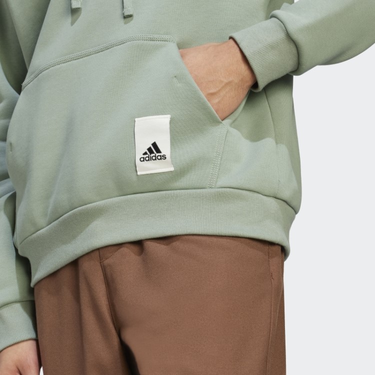 Moletom Com Capuz De Lã Verde Prata Adidas