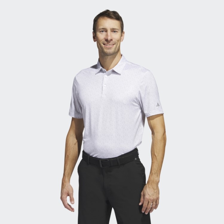 Camisa Polo De Golfe Com Estampa Allover Branca Adidas Ultimate365