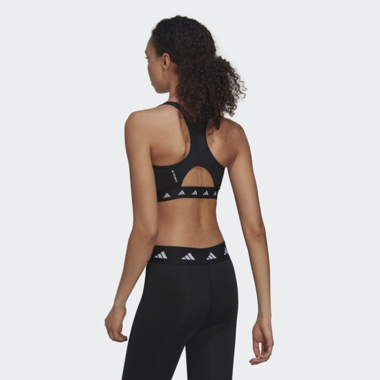 Moda Adidas Black Powerreact Sutiã Techfit De Suporte Médio