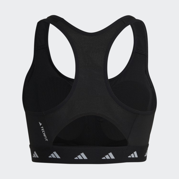 Moda Adidas Black Powerreact Sutiã Techfit De Suporte Médio