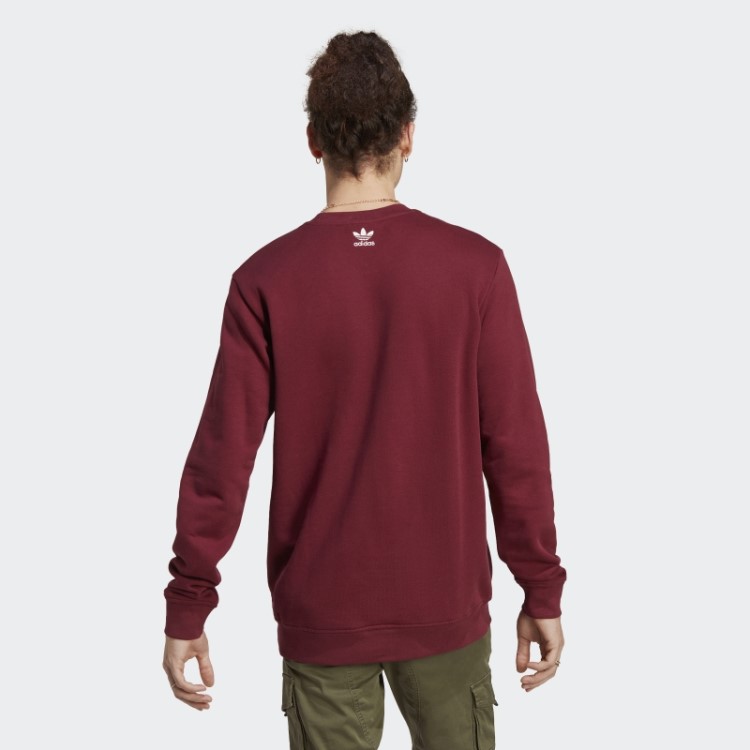 Moletom Vermelho Adidas Graphic Archive Crew