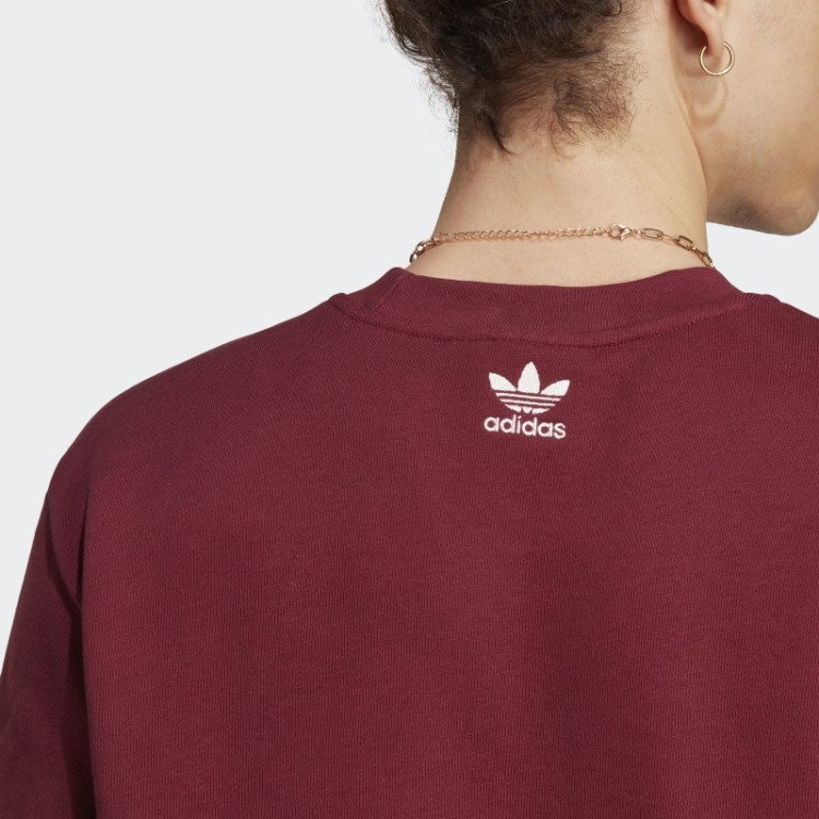 Moletom Vermelho Adidas Graphic Archive Crew