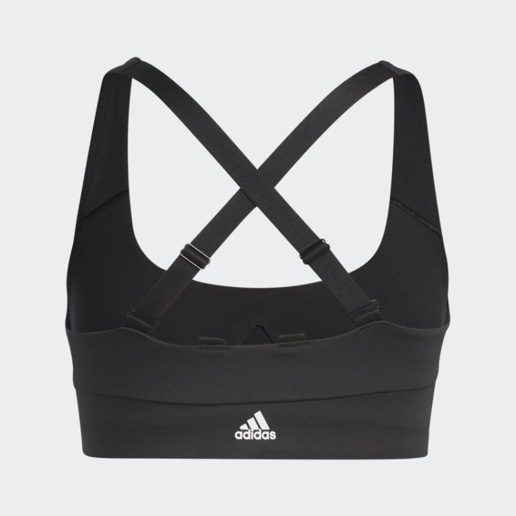 Sutiã Preto Adidas Powerimpact Training Com Logo Suporte Médio