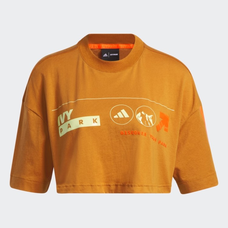 Camiseta Cropped Adidas Focus Laranja