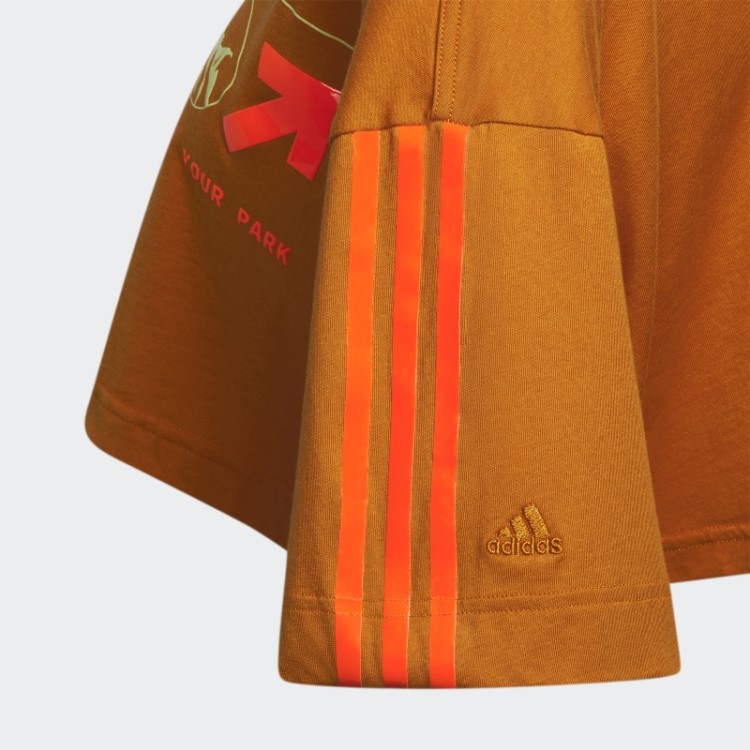 Camiseta Cropped Adidas Focus Laranja