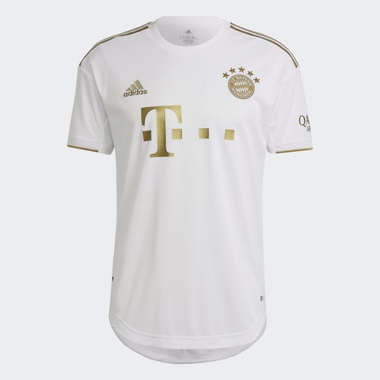 Branco Fc Bayern 22/23 Away Camisa Autêntica Adidas