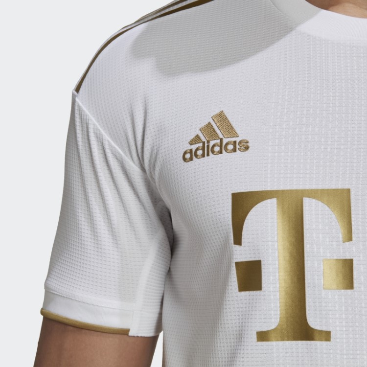 Branco Fc Bayern 22/23 Away Camisa Autêntica Adidas