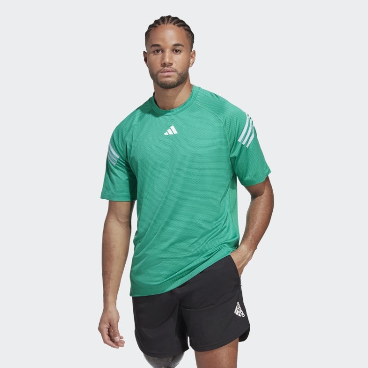 Quadra Verde Train Icons Camiseta De Treino Com As Três Listras Adidas