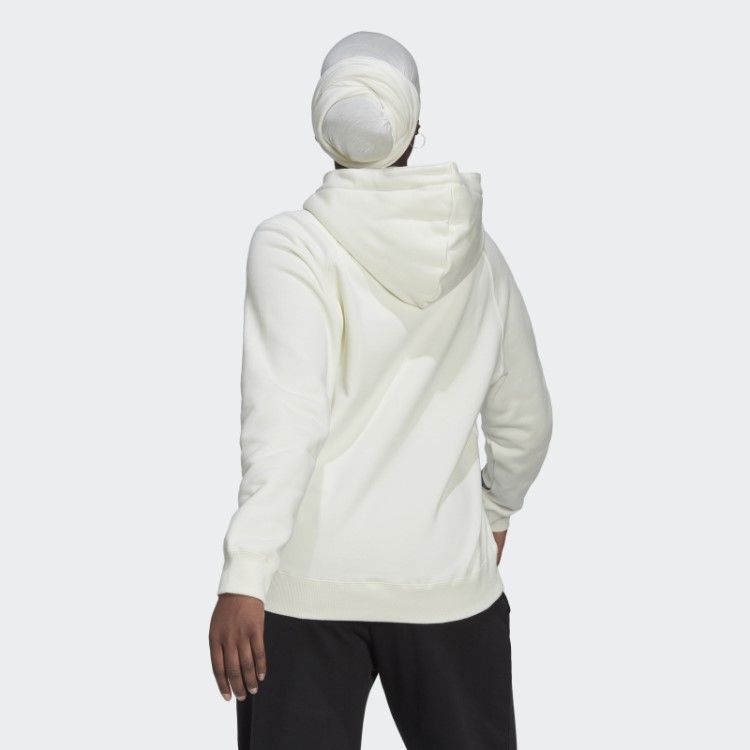 Moletom Com Capuz Oversized Branco Adidas