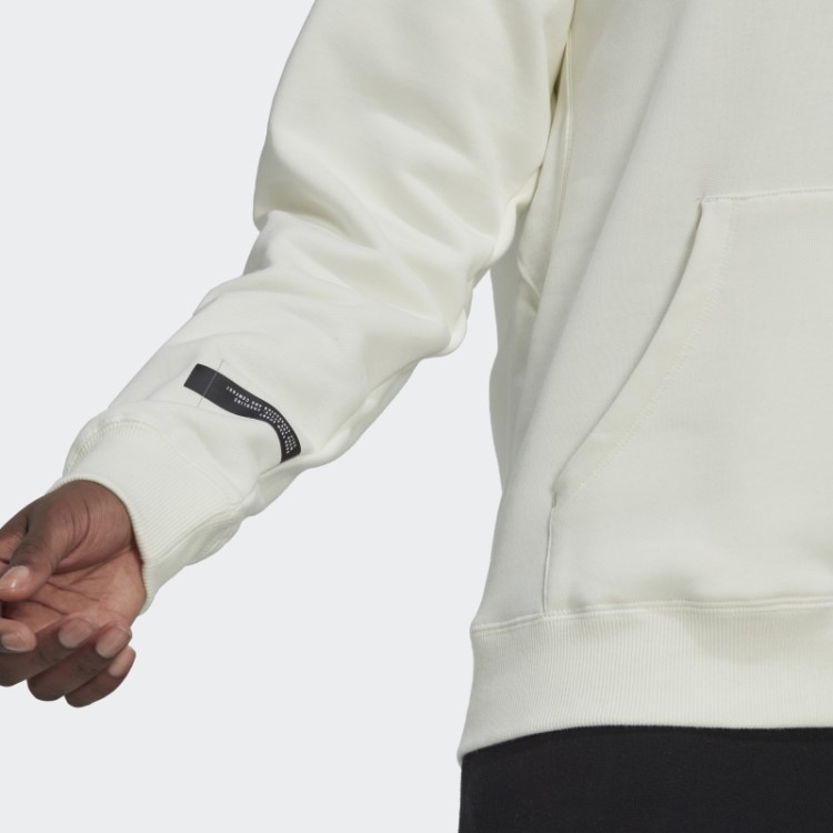 Moletom Com Capuz Oversized Branco Adidas