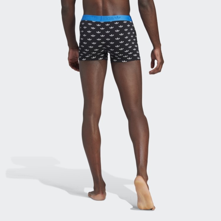 Cueca Baú Com Estampa Confortável De Algodão Flexível Adidas Preta