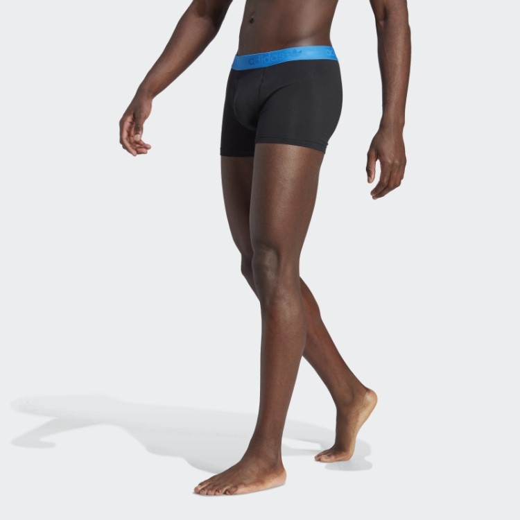 Cueca Baú Com Estampa Confortável De Algodão Flexível Adidas Preta