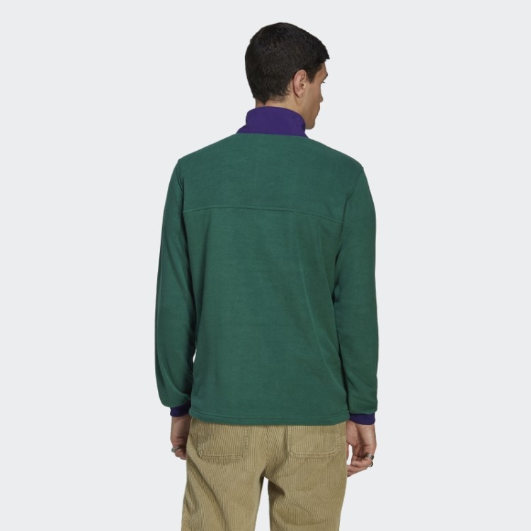 Jaqueta De Lã Polar Verde Wander Hour Quarter Snap Adidas