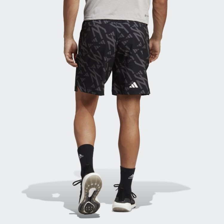 Adidas Train Icons Bermuda De Treino Com As Três Listras Moda Cinza