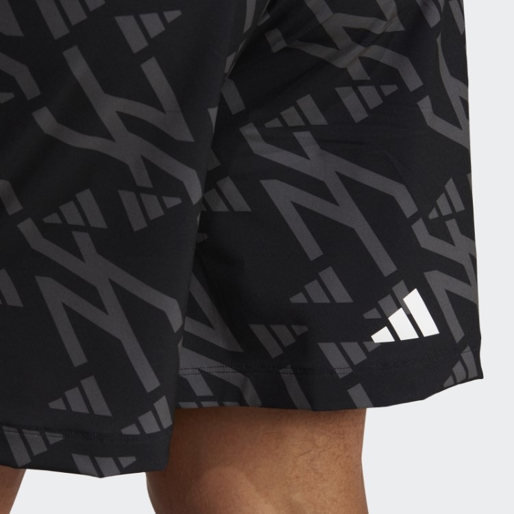 Adidas Train Icons Bermuda De Treino Com As Três Listras Moda Cinza