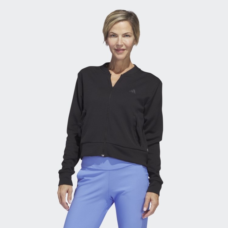 Jaqueta Bomber De Golfe Preta Adidas