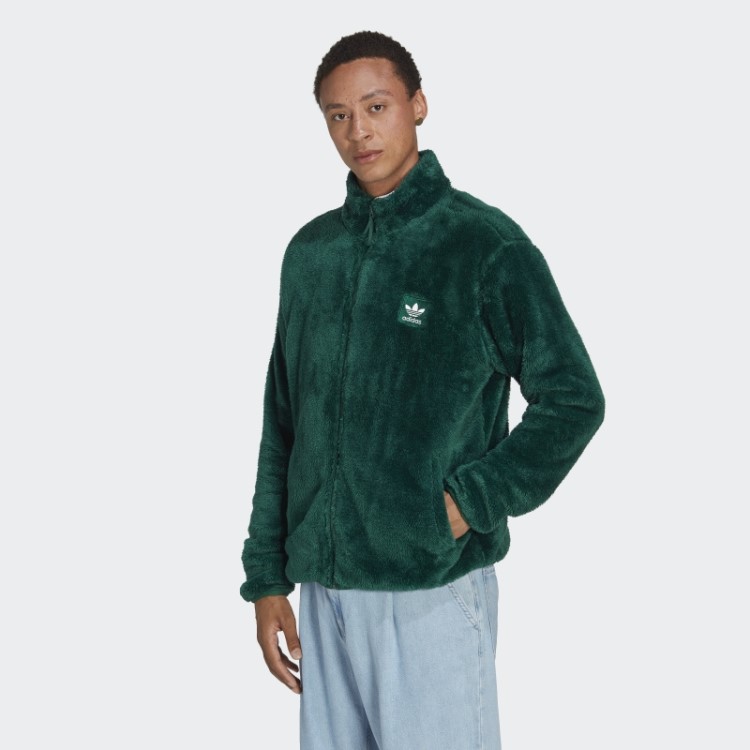 Essentials+ Jaqueta De Lã Fofa Verde Escuro Adidas