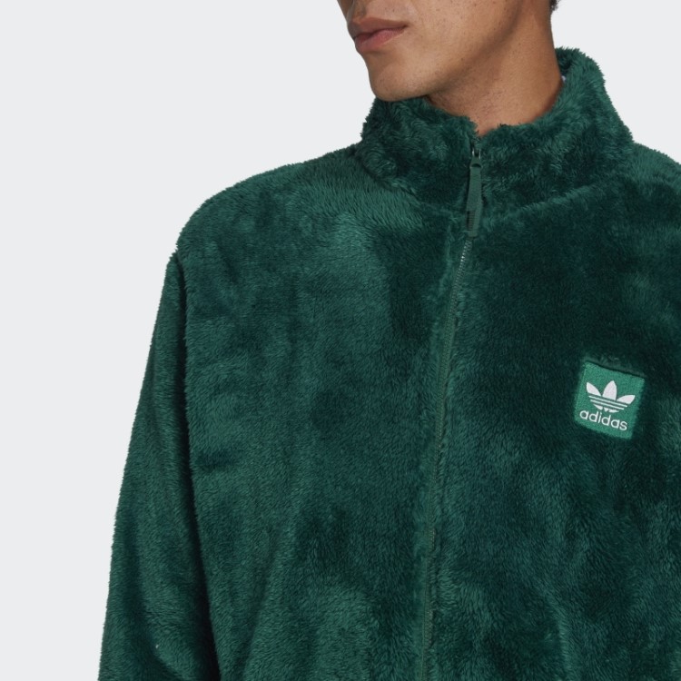 Essentials+ Jaqueta De Lã Fofa Verde Escuro Adidas