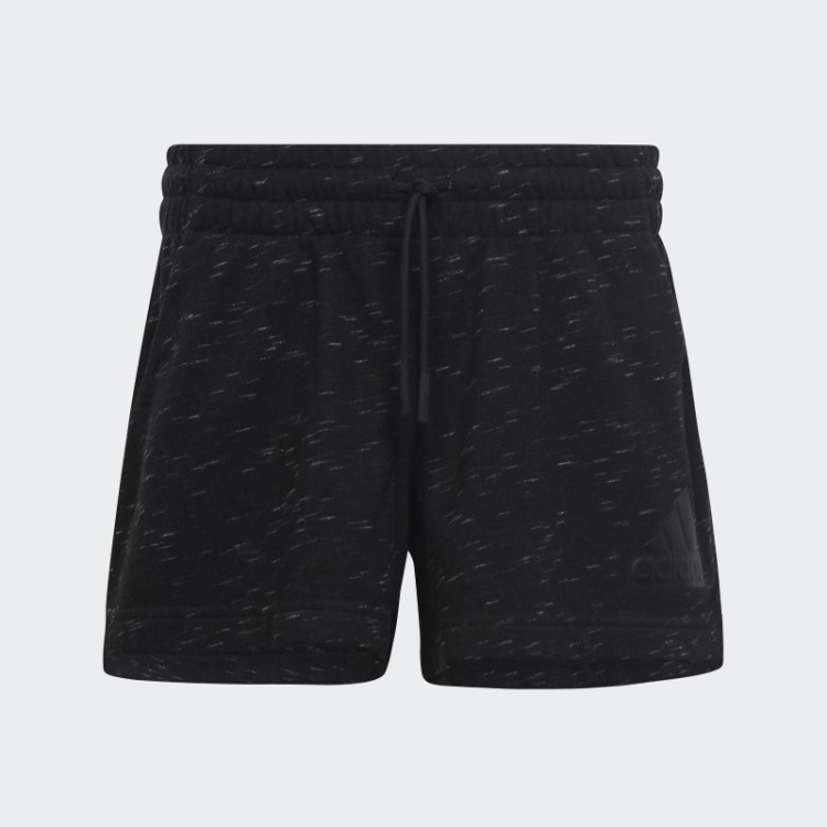 Short Adidas Black Melange Future Icons Com Logo Grande