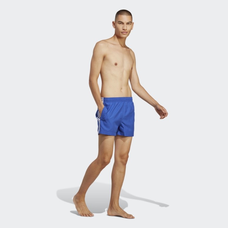 Adidas Blue Originals Short De Natação Com As Três Listras Adicolor