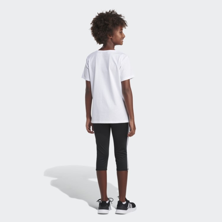 Camiseta Branca Com Fenda Longa Adidas