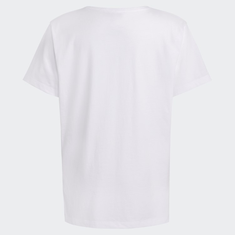 Camiseta Branca Com Fenda Longa Adidas