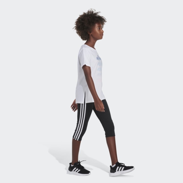 Camiseta Branca Com Fenda Longa Adidas