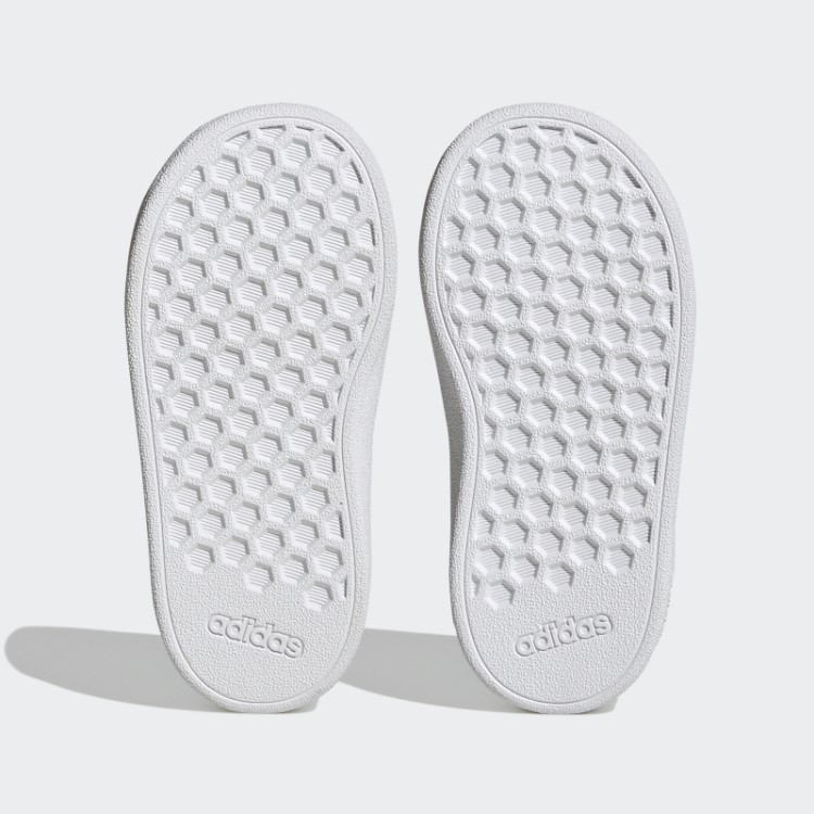 Tênis Branco Adidas Grand Court Estilo De Vida Sustentável Com Duas Tiras De Velcro