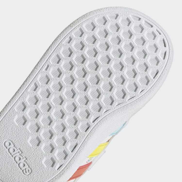 Tênis Branco Adidas Grand Court Estilo De Vida Sustentável Com Duas Tiras De Velcro