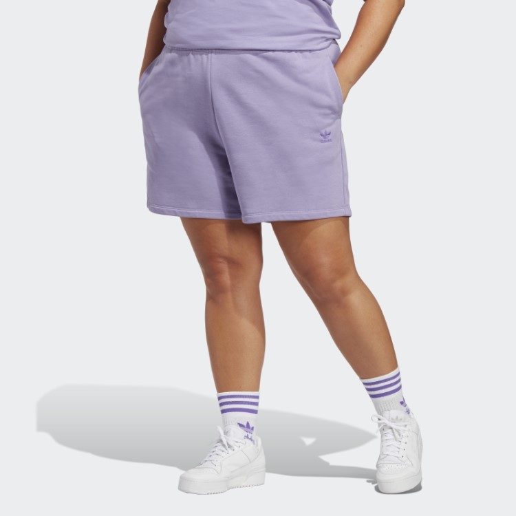 Shorts French Terry Adicolor Essentials (tamanho Grande) Adidas Lilás