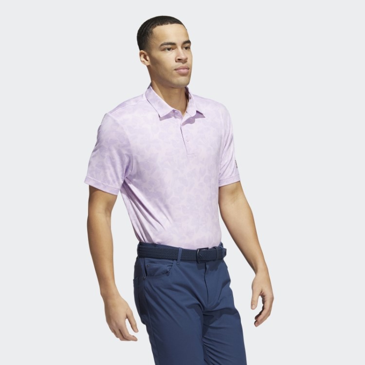 Adidas Camisa Polo Com Estampa Prisma E Brilho Roxo Fashion