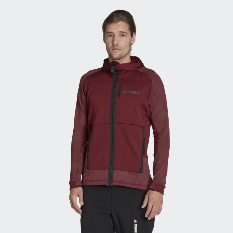 Jaqueta De Lã Para Caminhada Adidas Vermelho Terrex Tech Flooce