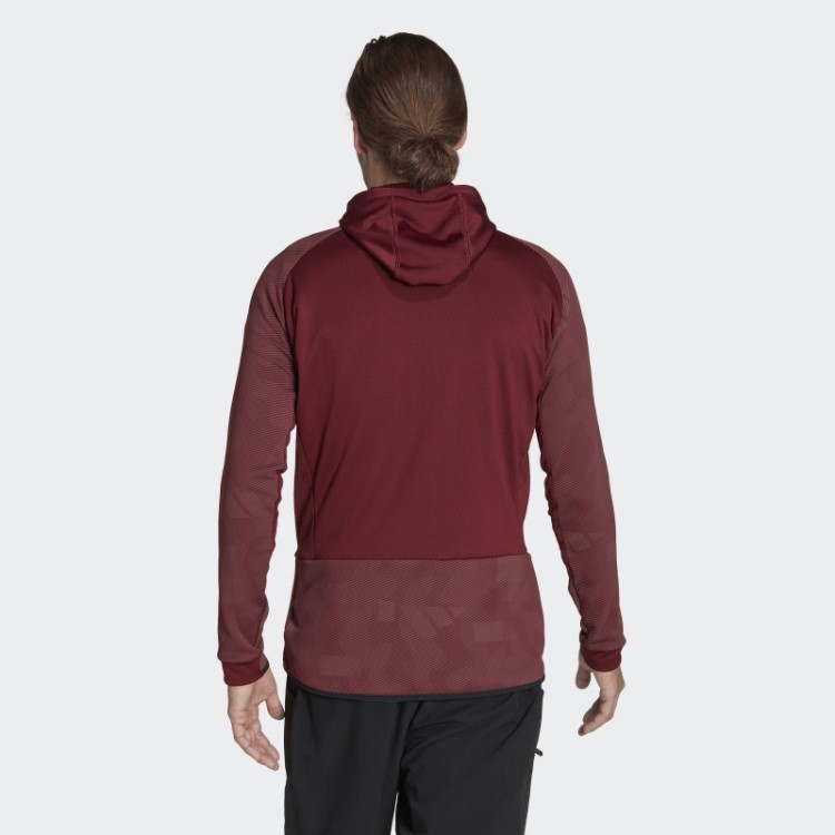 Jaqueta De Lã Para Caminhada Adidas Vermelho Terrex Tech Flooce