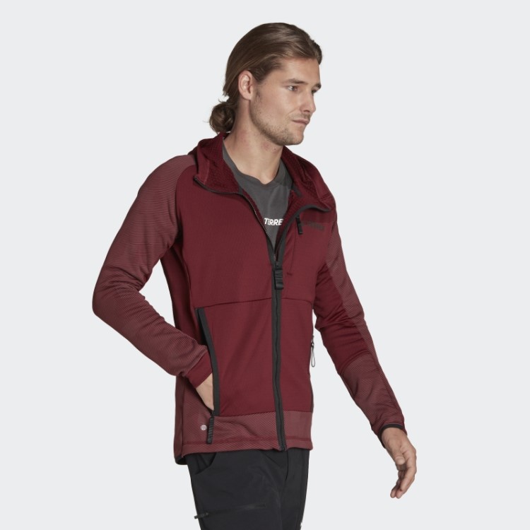 Jaqueta De Lã Para Caminhada Adidas Vermelho Terrex Tech Flooce