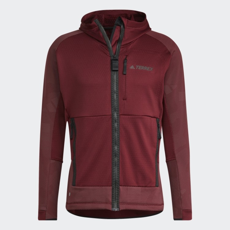Jaqueta De Lã Para Caminhada Adidas Vermelho Terrex Tech Flooce
