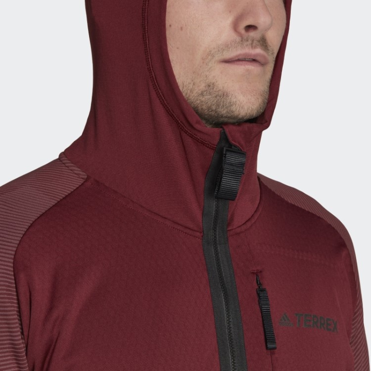 Jaqueta De Lã Para Caminhada Adidas Vermelho Terrex Tech Flooce