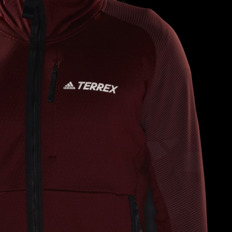Jaqueta De Lã Para Caminhada Adidas Vermelho Terrex Tech Flooce
