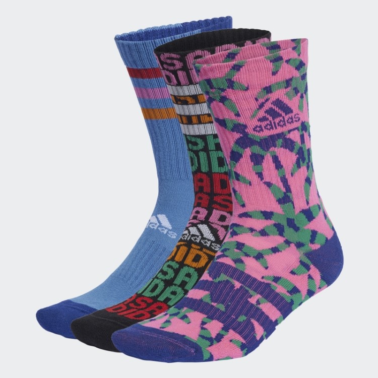 Adidas X Farm Rio Crew Meias 3 Pares Moda Multicolor