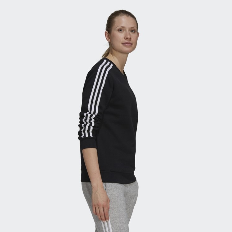 Essentials Moletom De Lã Com As Três Listras Preto Adidas