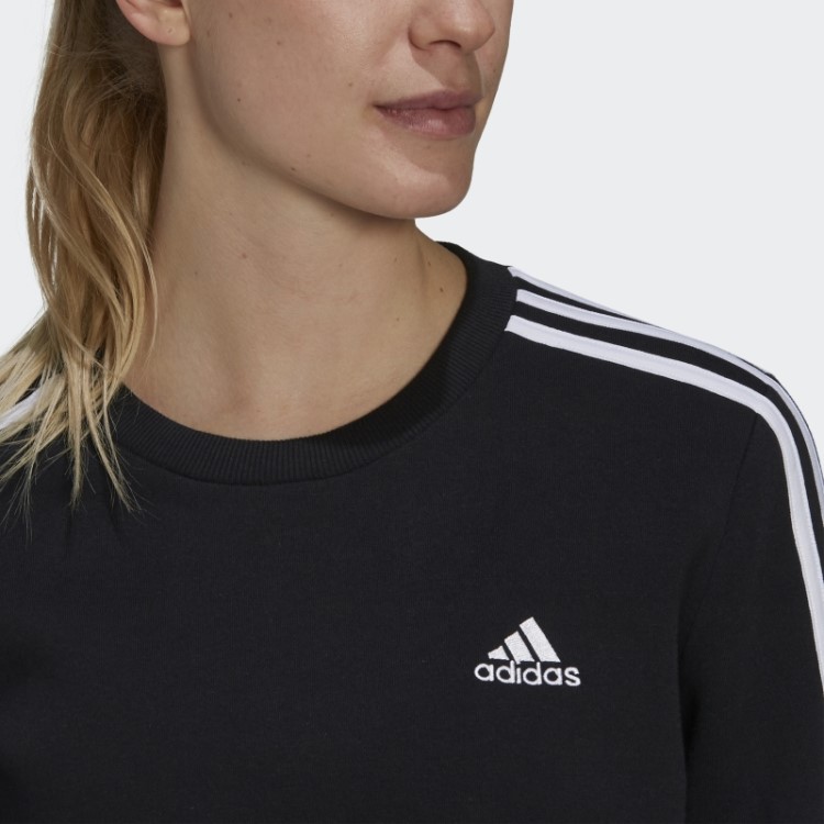 Essentials Moletom De Lã Com As Três Listras Preto Adidas