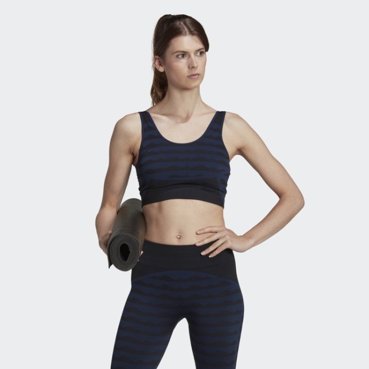 Sutiã Aeroknit Azul Marinho Marimekko Adidas