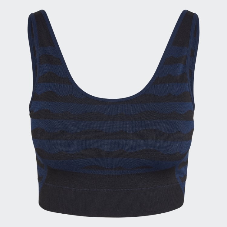 Sutiã Aeroknit Azul Marinho Marimekko Adidas