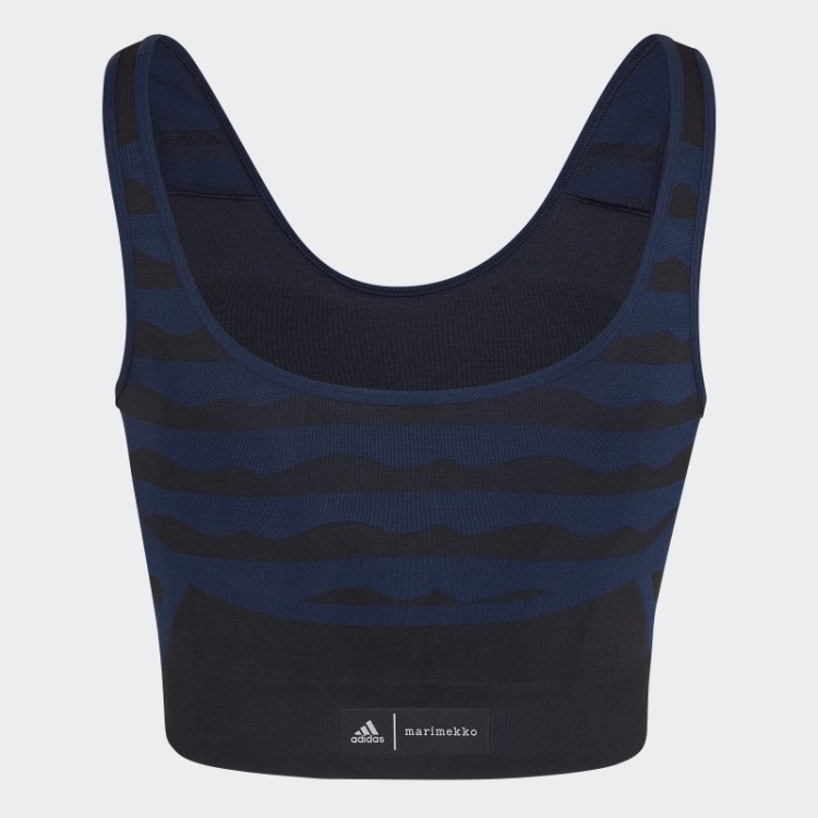 Sutiã Aeroknit Azul Marinho Marimekko Adidas