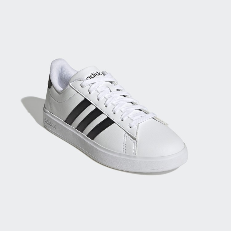 Moda Adidas Grand Court Cloudfoam Estilo De Vida Tênis Confortável Preto