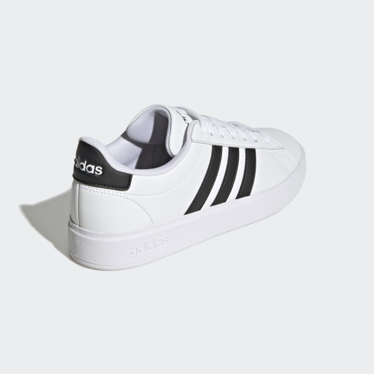 Moda Adidas Grand Court Cloudfoam Estilo De Vida Tênis Confortável Preto